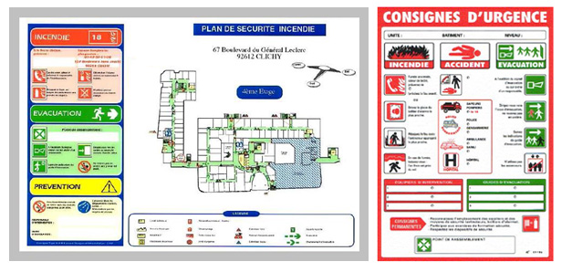 Extincteurs, alarme, éclairage de sécurité, défibrillateurs, plan d'intervention...